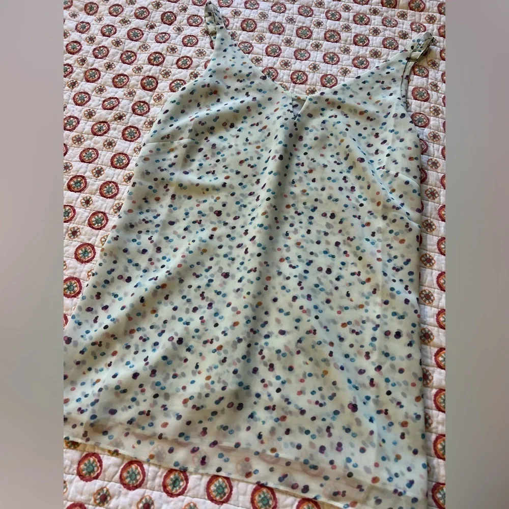 EUC CAbi Camisole Polka Dot Confetti Tank Blouse Size XS
